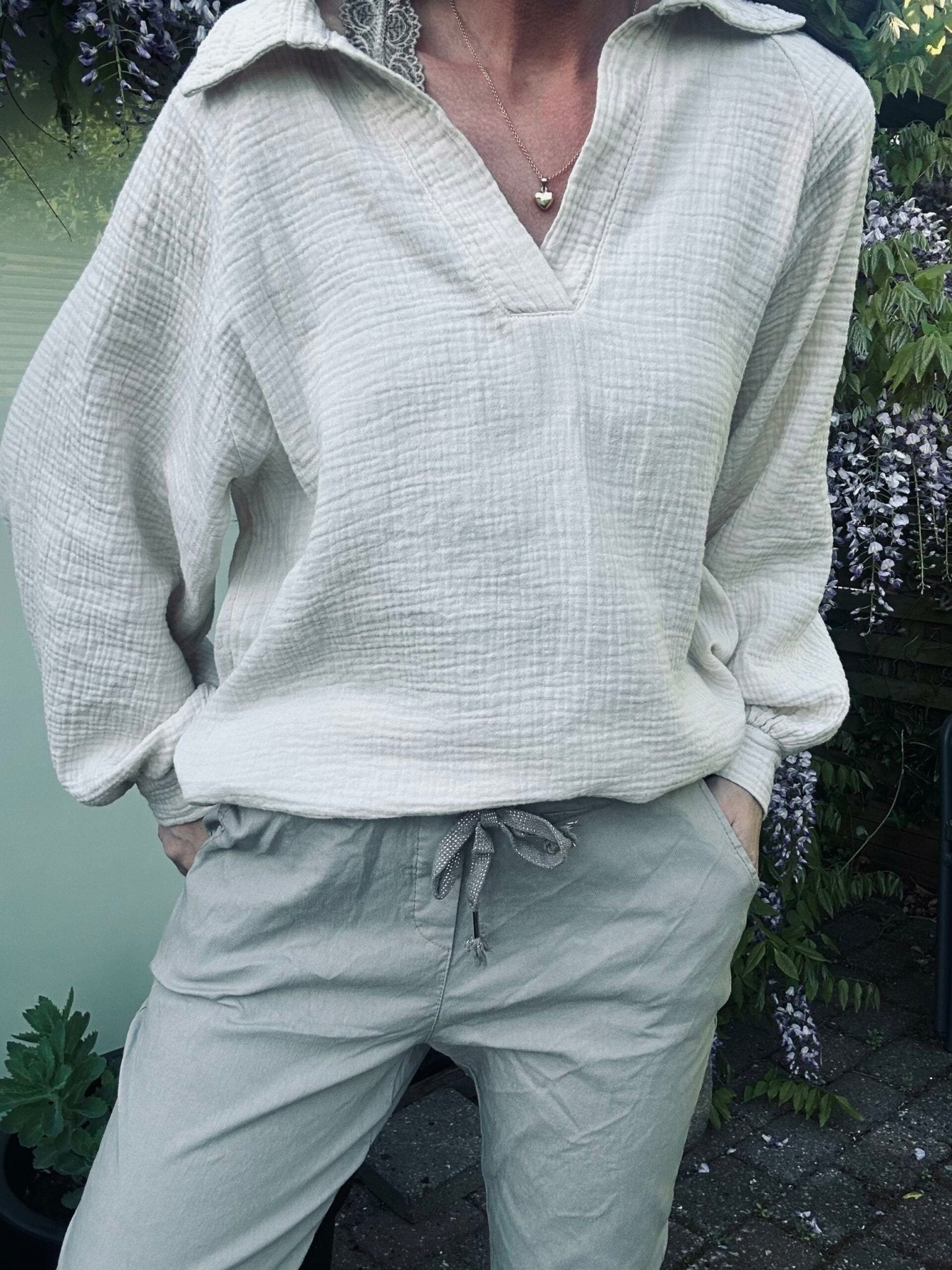 Bukser m. stretch - Beige plus onesize 40-48